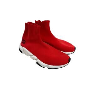 Balenciaga - BB Speed Trainer Sock Sneakers in Red